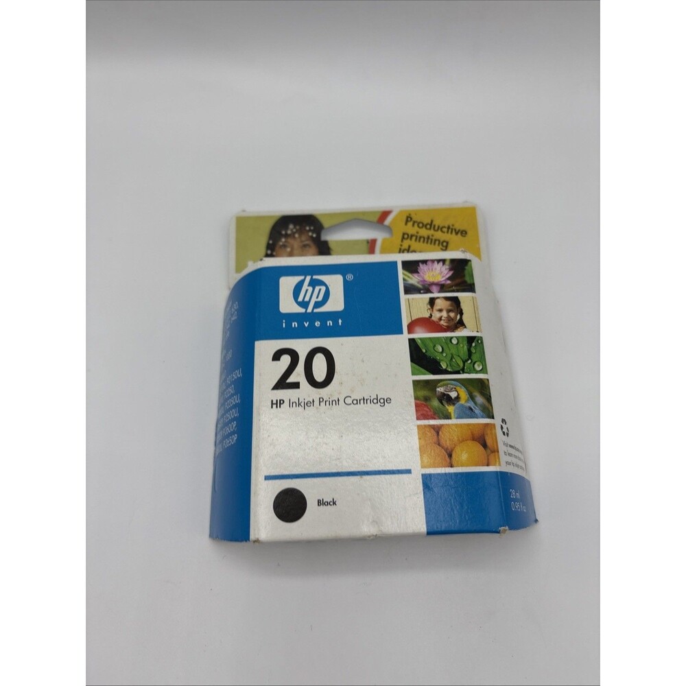 HP 20 Black Ink Cartridge Deskjet 610 612 656 Apollo Factory Sealed Exp 2005